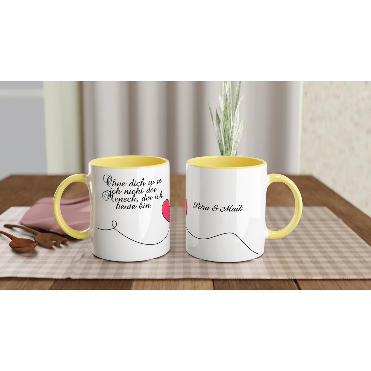 Dekoration mit Charakter. personalisierte Tasse: für stilvolle Raumgestaltung. Eine besondere Bereicherung für jeden Raum.