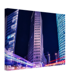 Berlin bei Nacht Canvas Art Print – Premium Textured Wandbild – Kunstdruck auf Leinwand mit Holzkeilrahmen