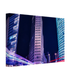 Dekoration mit Charakter. Berlin bei Nacht Canvas Art Print – Premium Textured Wandbild: für stilvolle Raumgestaltung. Schlicht, elegant und wirkungsvoll.