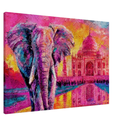 Dekoration mit Charakter. Leinwand Bunter Elefant in leuchtenden Farben 70x100 cm / 28x40″: zeitlos und harmonisch. Eine besondere Bereicherung für jeden Raum.