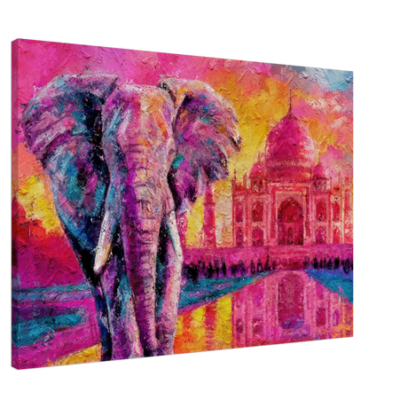 Dekoration mit Charakter. Leinwand Bunter Elefant in leuchtenden Farben 70x100 cm / 28x40″: zeitlos und harmonisch. Eine besondere Bereicherung für jeden Raum.