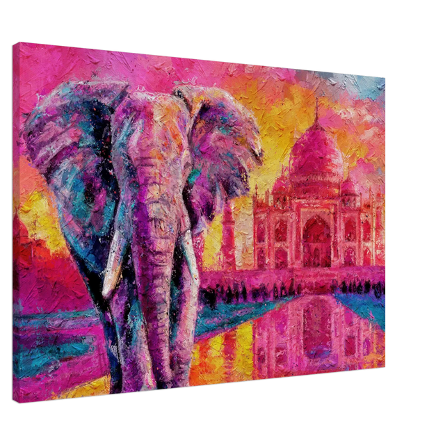 Dekoration mit Charakter. Leinwand Bunter Elefant in leuchtenden Farben 70x100 cm / 28x40″: zeitlos und harmonisch. Eine besondere Bereicherung für jeden Raum.
