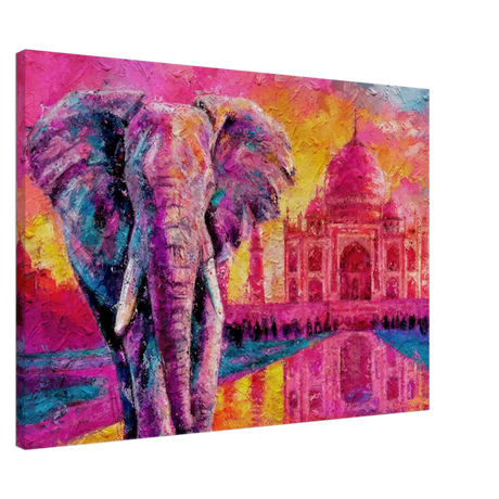 Dekoration mit Charakter. Leinwand Bunter Elefant in leuchtenden Farben 70x100 cm / 28x40″: für stilvolle Raumgestaltung. Eine besondere Bereicherung für jeden Raum.
