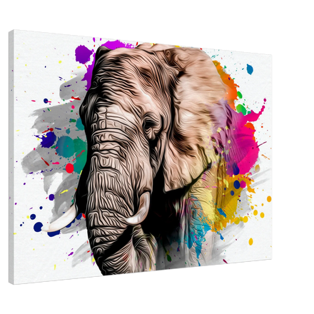 Dekoration mit Charakter. Leinwanddruck Elefant - Verbesserte Textur 70x100: für stilvolle Raumgestaltung. Eine besondere Bereicherung für jeden Raum.