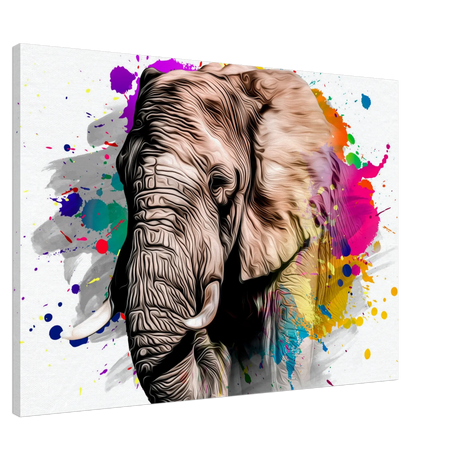 Dekoration mit Charakter. Leinwanddruck Elefant - Verbesserte Textur 70x100: für stilvolle Raumgestaltung. Eine besondere Bereicherung für jeden Raum.