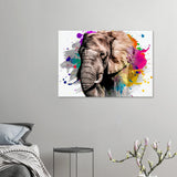 Leinwanddruck Elefant - Verbesserte Textur 70x100 – bedruckte Leinwand auf stabilem Keilrahmen