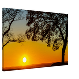 Dekoration mit Charakter. Sonnenuntergang im Westerwald – Premium Canvas  auf Keilrahmen: zeitlos und harmonisch. Eine besondere Bereicherung für jeden Raum.