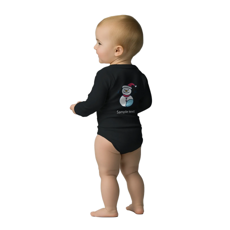 Classic Baby Long Sleeve Bodysuit zu Weihnachten personalisiert verschenken – persönlich gestaltbares Geschenk mit individuellem Design