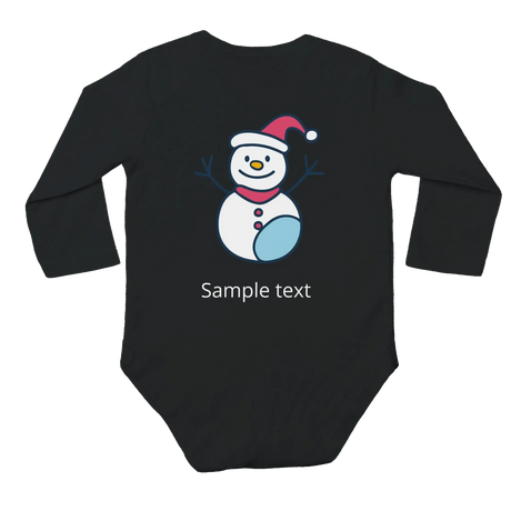 Classic Baby Long Sleeve Bodysuit zu Weihnachten personalisiert verschenken – Produkt mit individuell wählbarem Design