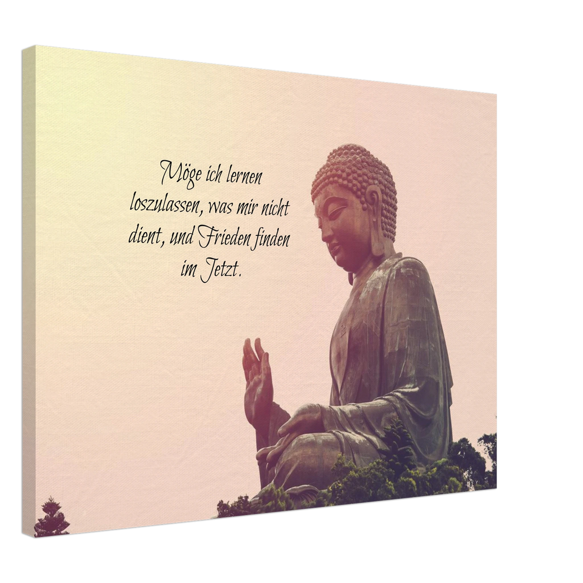 Tibetan Kraftgebete Canvas Print – Immersive Art Experience – Wandbild auf Leinwand für Wohn- und Arbeitsräume
