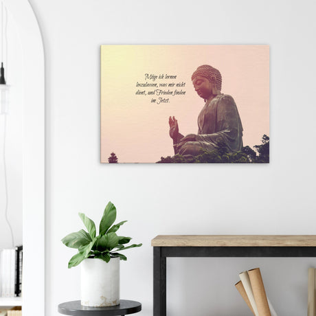 Tibetan Kraftgebete Canvas Print – Immersive Art Experience – Wandbild auf Leinwand mit individuell gewähltem Motiv