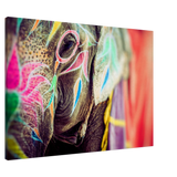 Dekoration mit Charakter. Leinwandbild Kunstdruck Bunter Elefant 70x100 cm / 28x40″: zeitlos und harmonisch. Eine besondere Bereicherung für jeden Raum.