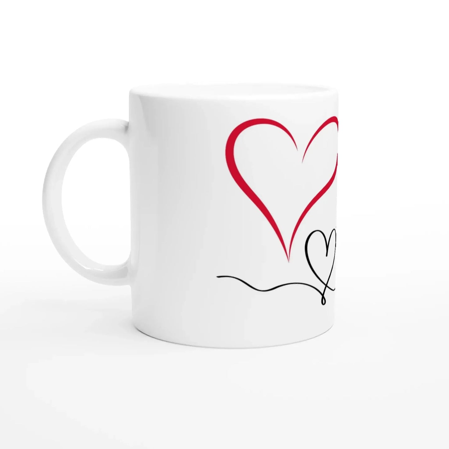 Liebevoll gestaltete personalisierte Tasse. Weiße Keramiktasse 11oz mit Farbe an der Innenseite: ideal für Büro, Homeoffice oder Zuhause. Ein besonderer Genuss für Kaffee- oder Teeliebhaber.