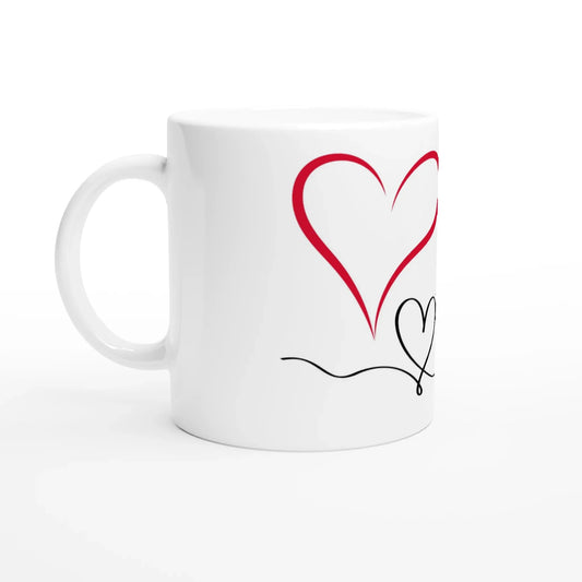 Weiße Keramiktasse 11oz mit Farbe an der Innenseite - Zoey Kunstdrucke