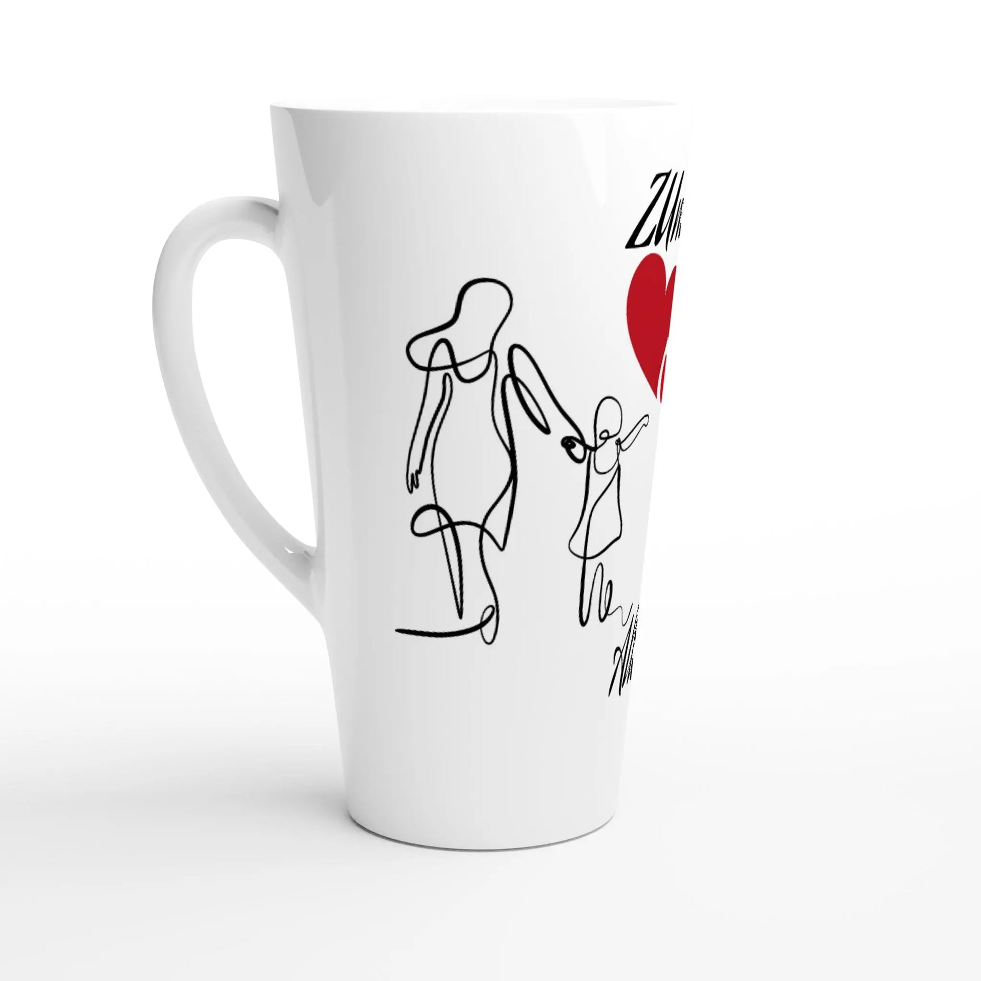 Weiße Latte-Tasse 17oz - Zoey Kunstdrucke