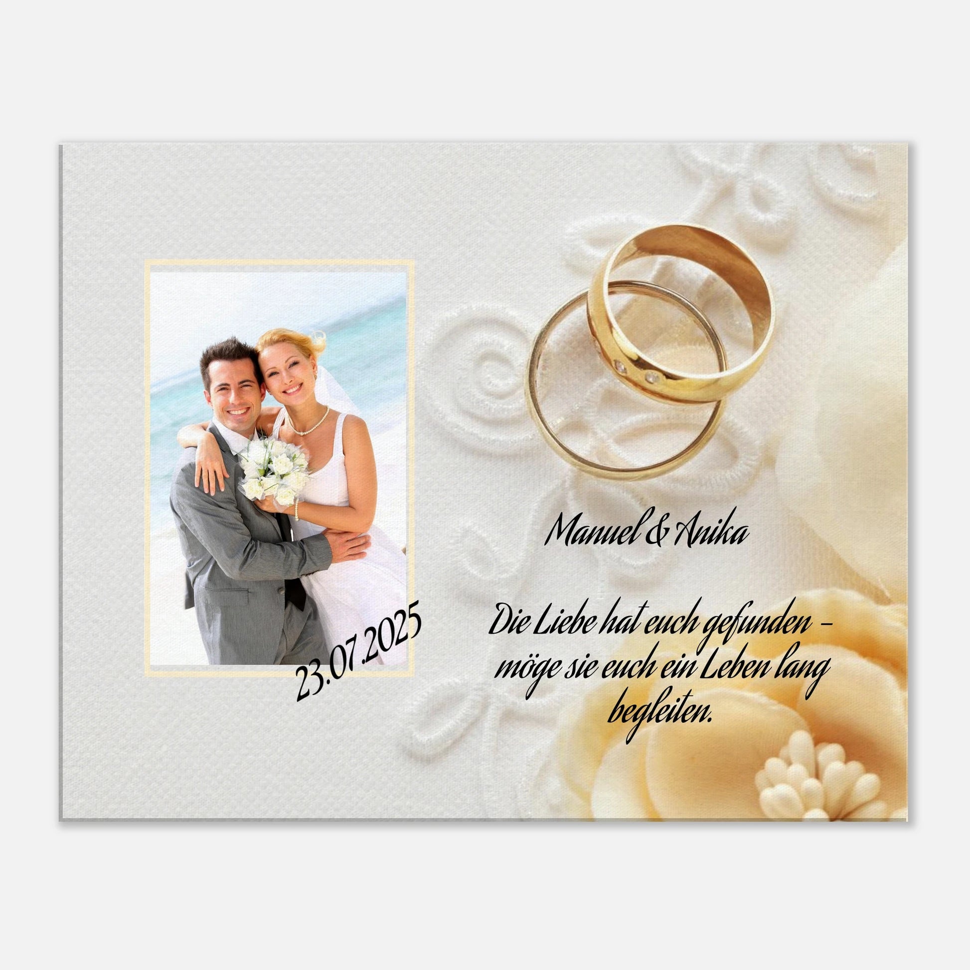 Ein Ausdruck moderner Ästhetik. perfekte Geschenkidee Hochzeit - Leinwanddruck personalisierbar: zeitlos und harmonisch. Eine besondere Bereicherung für jeden Raum.