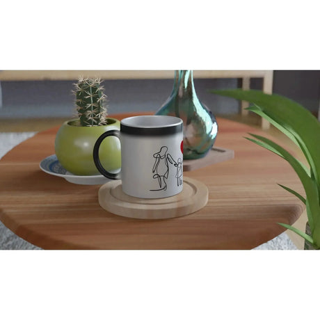 Dekoration mit Charakter. Magische Keramiktasse 11oz - Mit Herzen Geschenkidee: zeitlos und harmonisch. Schlicht, elegant und wirkungsvoll.