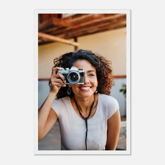 Premium Semi-Glossy Paper Wooden Framed Poster - Zoey Kunstdrucke
