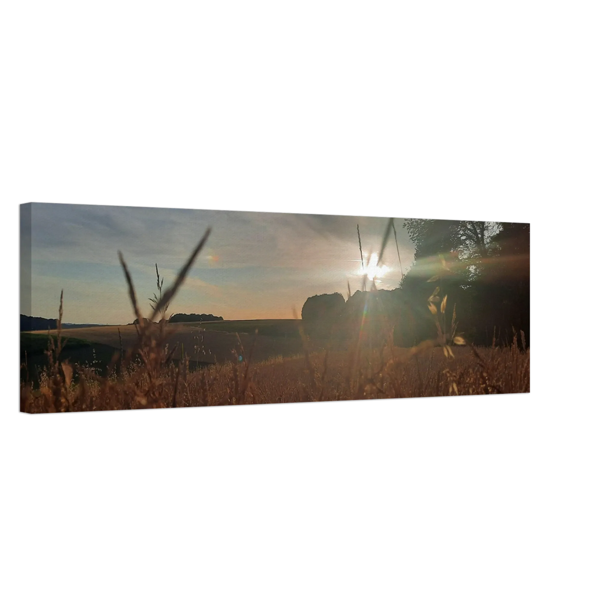 Stimmungsvolle Wandkunst für stilvolle Räume. Westerwald Landschaftsbild Leinwand - Kunstdruck Die andere Perspektive: für stilvolle Raumgestaltung. Schlicht, elegant und wirkungsvoll.