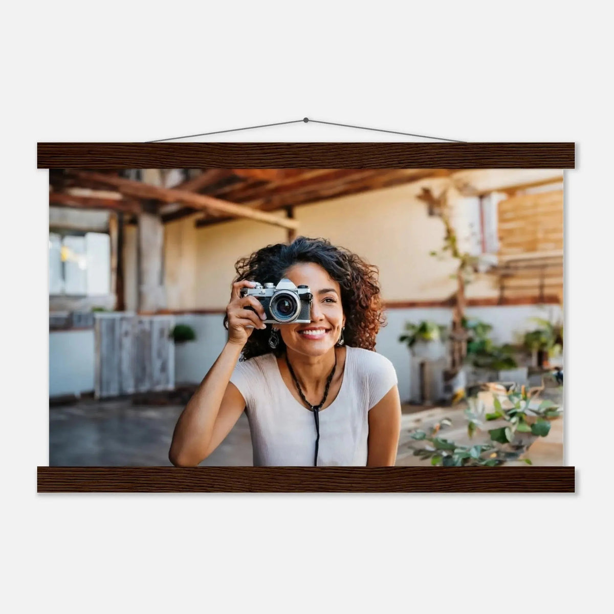 Dekoration mit Charakter. Individuelles Selbstportrait  mit Holzleisten – Dein Foto als Kunstwerk: für stilvolle Raumgestaltung. Schlicht, elegant und wirkungsvoll.