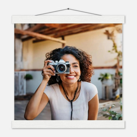 Dekoration mit Charakter. Individuelles Selbstportrait  mit Holzleisten – Dein Foto als Kunstwerk: für stilvolle Raumgestaltung. Schlicht, elegant und wirkungsvoll.