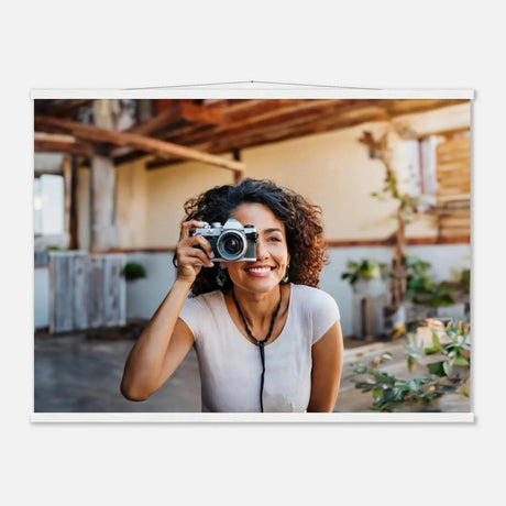 Dekoration mit Charakter. Individuelles Selbstportrait  mit Holzleisten – Dein Foto als Kunstwerk: zeitlos und harmonisch. Eine besondere Bereicherung für jeden Raum.