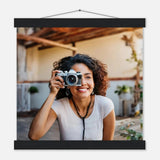 Dekoration mit Charakter. Individuelles Selbstportrait  mit Holzleisten – Dein Foto als Kunstwerk: für stilvolle Raumgestaltung. Schlicht, elegant und wirkungsvoll.
