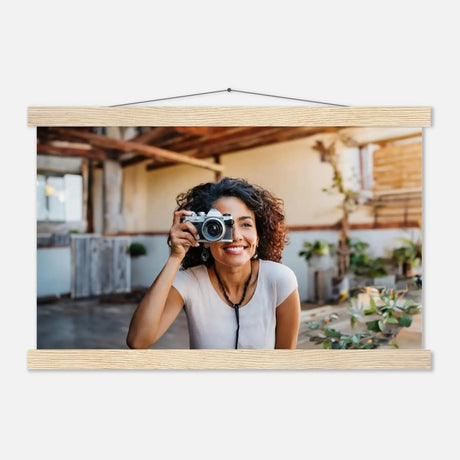 Dekoration mit Charakter. Individuelles Selbstportrait  mit Holzleisten – Dein Foto als Kunstwerk: für stilvolle Raumgestaltung. Schlicht, elegant und wirkungsvoll.