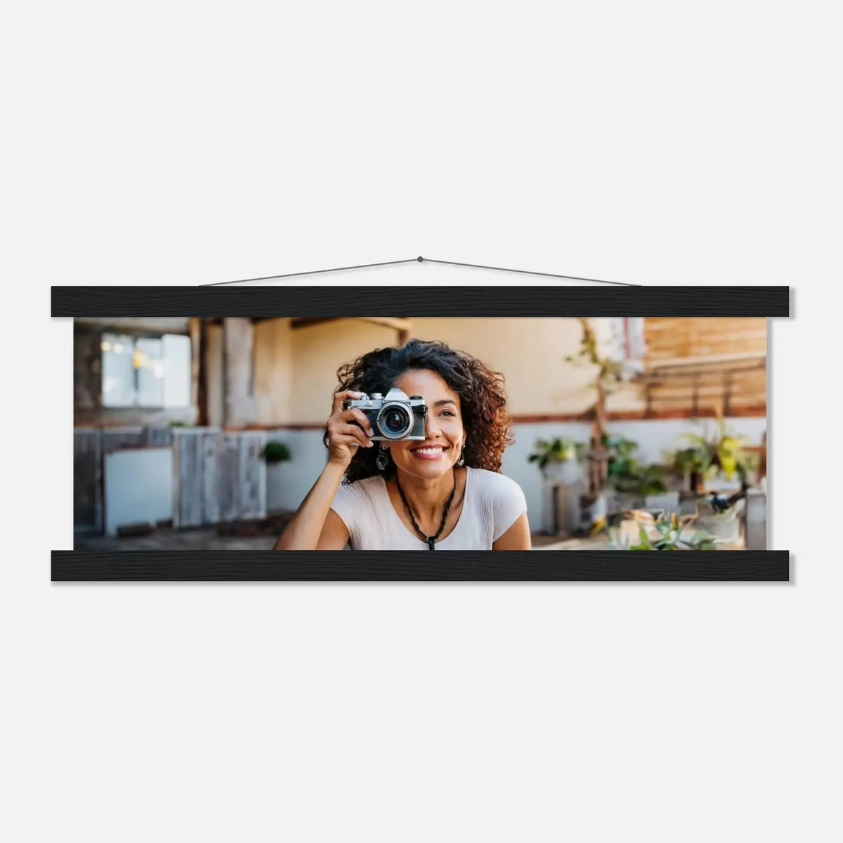 Dekoration mit Charakter. Individuelles Selbstportrait  mit Holzleisten – Dein Foto als Kunstwerk: zeitlos und harmonisch. Schlicht, elegant und wirkungsvoll.