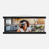 Dekoration mit Charakter. Individuelles Selbstportrait  mit Holzleisten – Dein Foto als Kunstwerk: zeitlos und harmonisch. Schlicht, elegant und wirkungsvoll.