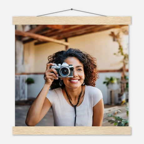 Dekoration mit Charakter. Individuelles Selbstportrait  mit Holzleisten – Dein Foto als Kunstwerk: für stilvolle Raumgestaltung. Schlicht, elegant und wirkungsvoll.