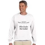 Dekoration mit Charakter. Classic Unisex Crewneck Sweatshirt | Gildan® 18000 persnalisierbar: zeitlos und harmonisch. Schlicht, elegant und wirkungsvoll.