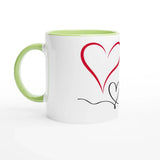 Liebevoll gestaltete personalisierte Tasse. Weiße Keramiktasse 11oz mit Farbe an der Innenseite: mit eigenem Namen, Spruch oder Foto. Ein besonderer Genuss für Kaffee- oder Teeliebhaber.