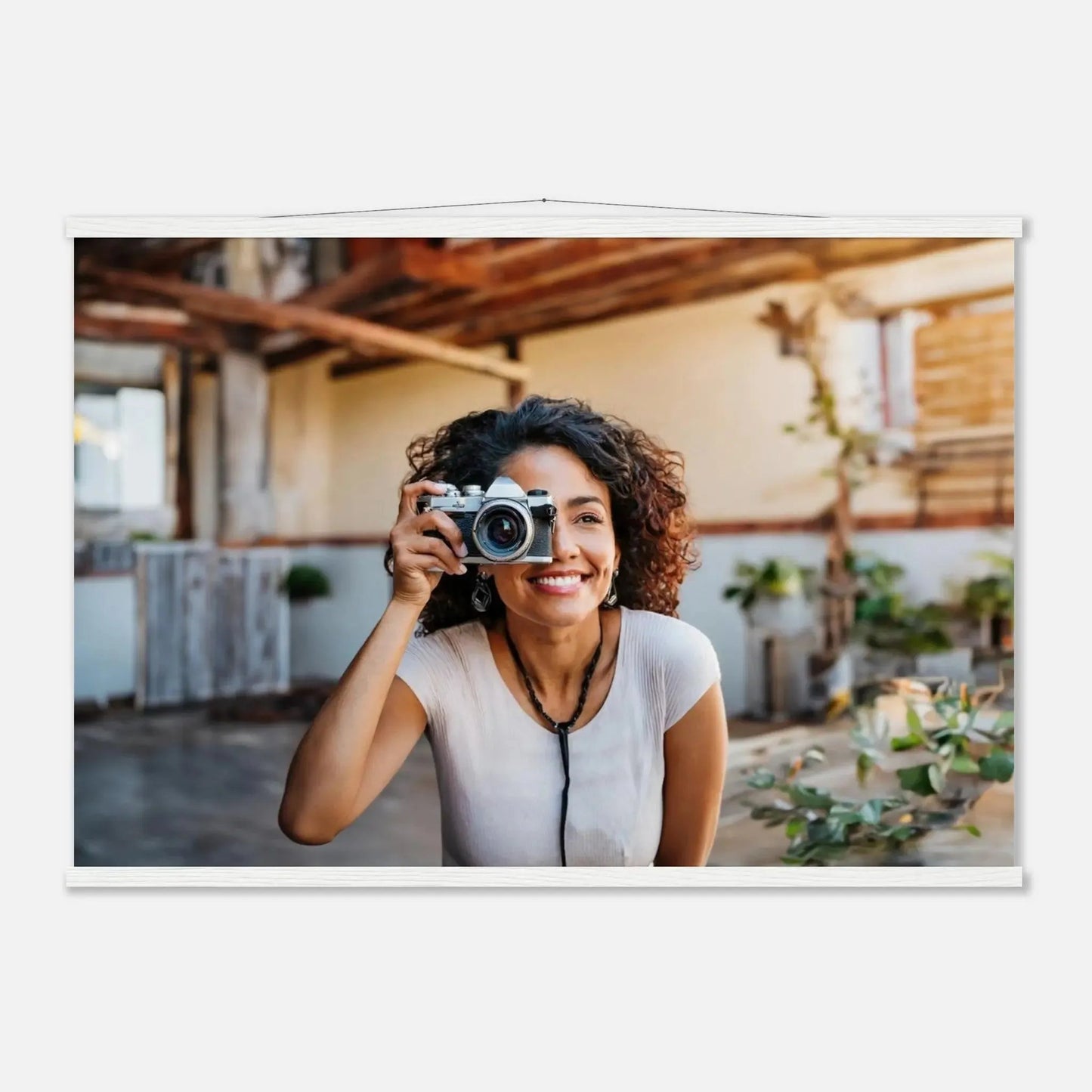 Stimmungsvolle Wandkunst für stilvolle Räume. Individuelles Selbstportrait  mit Holzleisten – Dein Foto als Kunstwerk: für stilvolle Raumgestaltung. Eine besondere Bereicherung für jeden Raum.
