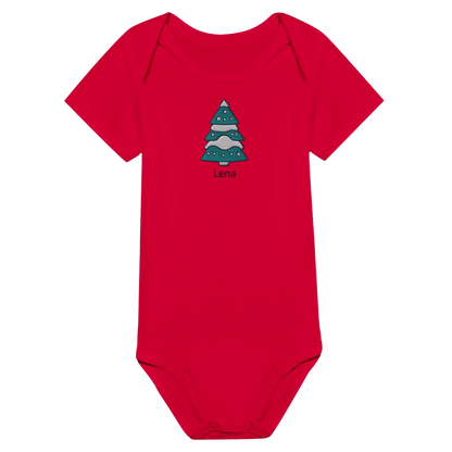 Liebevolle Erinnerung an Kindheitsmomente. Classic Baby Short Sleeve Bodysuit personalisiertes Geschenk zu Weihachten 🎅: freundlich und verspielt gestaltet. Zaubert ein Lächeln auf jedes Gesicht.