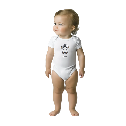 Liebevolle Erinnerung an Kindheitsmomente. Classic Baby Short Sleeve Bodysuit personalisiertes Geschenk zu Weihachten 🎅: freundlich und verspielt gestaltet. Zaubert ein Lächeln auf jedes Gesicht.