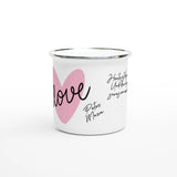 Hochwertige Keramiktasse für jeden Anlass. Weiße Emaille-Tasse zum Muttertag – 12oz Kaffeebecher für Outdoor-Passionierte: spülmaschinenfest und mikrowellengeeignet. Perfekt als Geschenk für jeden Anlass.