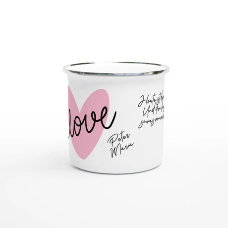 Hochwertige Keramiktasse für jeden Anlass. Weiße Emaille-Tasse zum Muttertag – 12oz Kaffeebecher für Outdoor-Passionierte: spülmaschinenfest und mikrowellengeeignet. Perfekt als Geschenk für jeden Anlass.