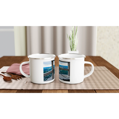 White 12oz Enamel Mug - Zoey Kunstdrucke