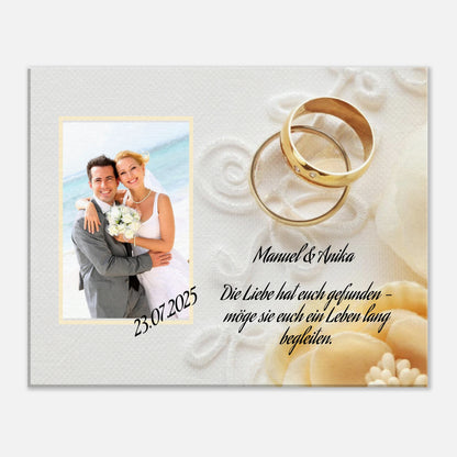 Stimmungsvolle Wandkunst für stilvolle Räume. perfekte Geschenkidee Hochzeit - Leinwanddruck personalisierbar: zeitlos und harmonisch. Eine besondere Bereicherung für jeden Raum.