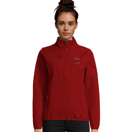 Softshelljacke für Damen aus recyceltem Polyester | SOL’S Falcon Women – Produkt mit dekorativem Motivdruck
