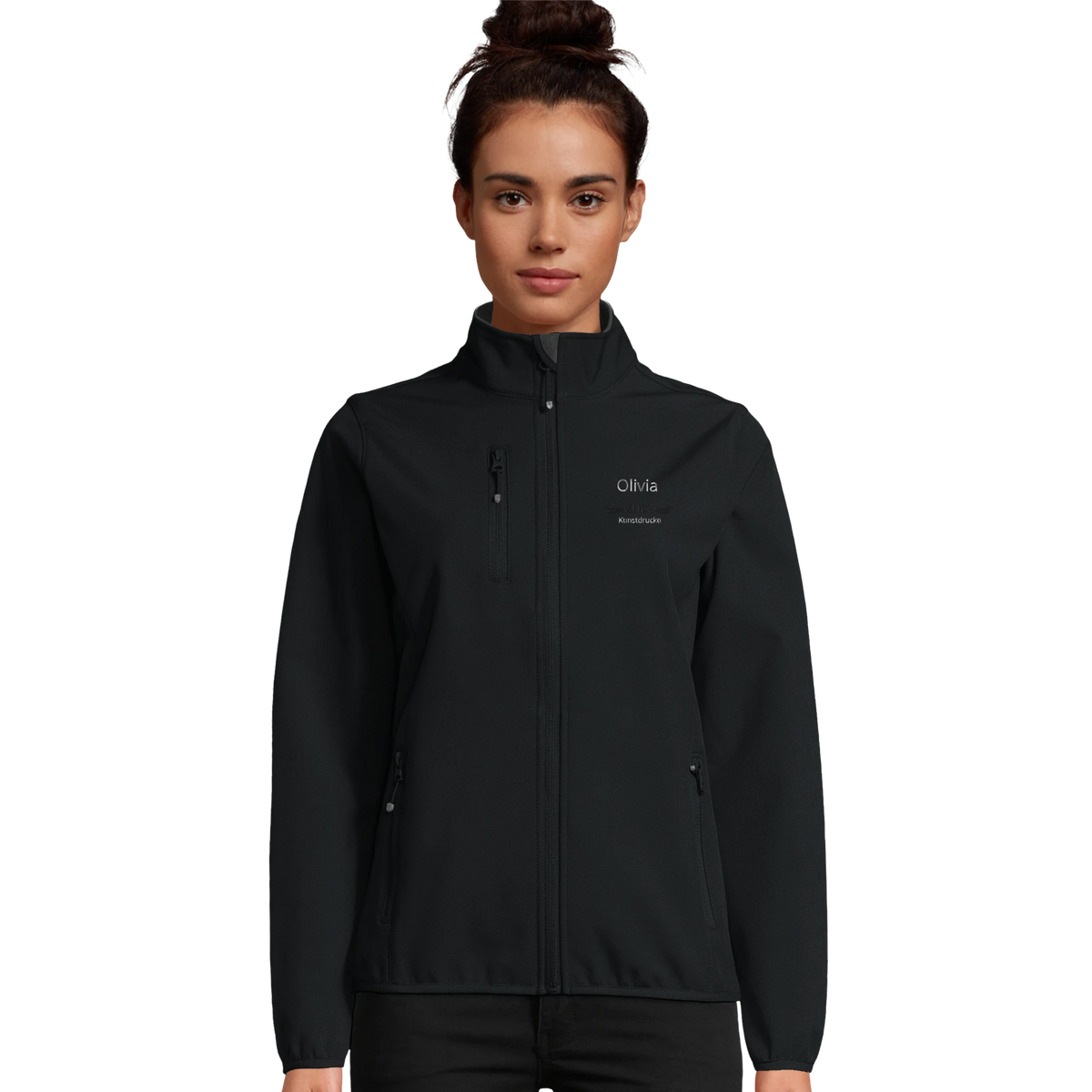 Softshelljacke für Damen aus recyceltem Polyester | SOL’S Falcon Women – bedrucktes Produkt mit individuell wählbarem Motiv
