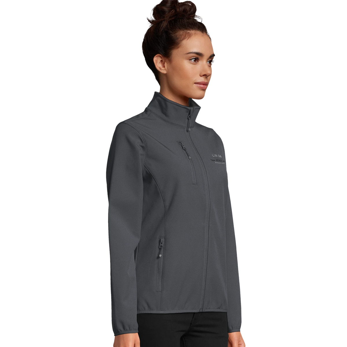 Softshelljacke für Damen aus recyceltem Polyester | SOL’S Falcon Women – personalisierbares Produkt mit dekorativer Gestaltung