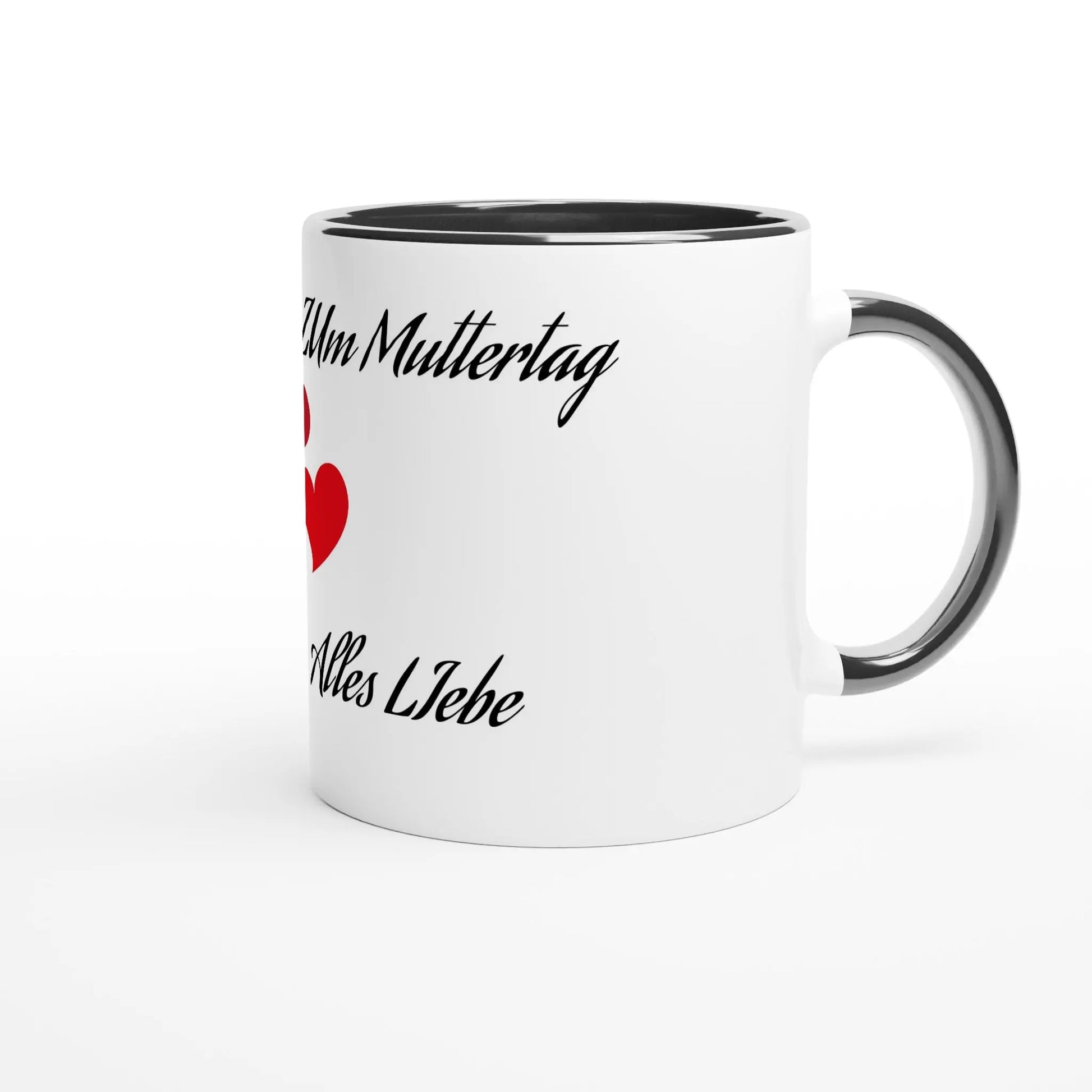Weiße Keramiktasse 11oz mit Farbe an der Innenseite - Zoey Kunstdrucke