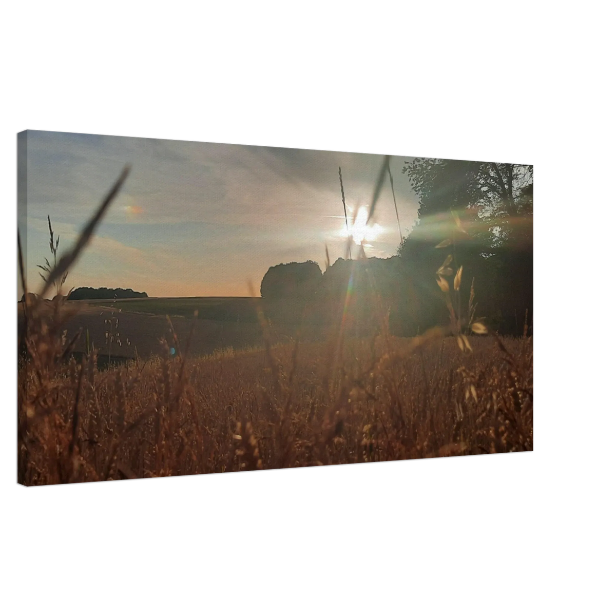Stimmungsvolle Wandkunst für stilvolle Räume. Westerwald Landschaftsbild Leinwand - Kunstdruck Die andere Perspektive: zeitlos und harmonisch. Schlicht, elegant und wirkungsvoll.