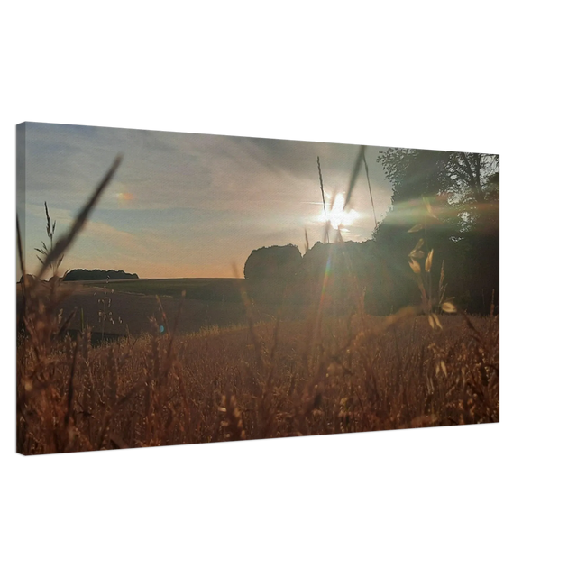 Stimmungsvolle Wandkunst für stilvolle Räume. Westerwald Landschaftsbild Leinwand - Kunstdruck Die andere Perspektive: zeitlos und harmonisch. Schlicht, elegant und wirkungsvoll.