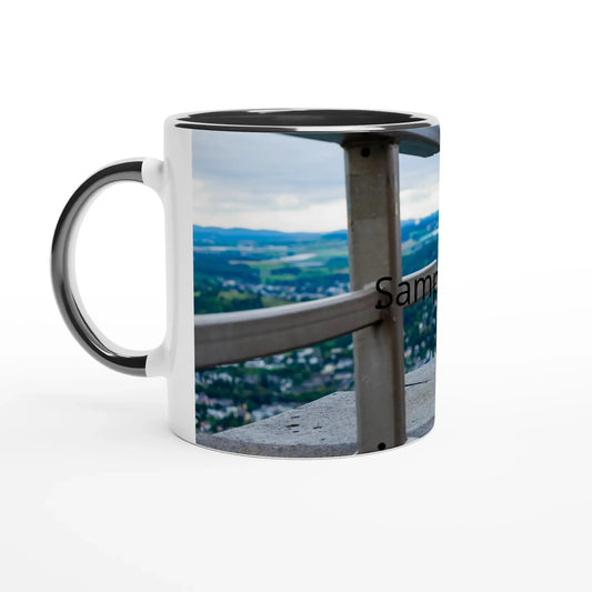 White 11oz Ceramic Mug with Color Inside - Zoey Kunstdrucke