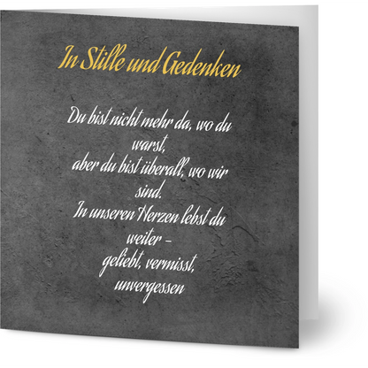 Ein Ausdruck moderner Ästhetik. Trauerspruch schwester- Dankeskarte handgemacht als Kunstdruck: passt in jedes Ambiente. Eine besondere Bereicherung für jeden Raum.