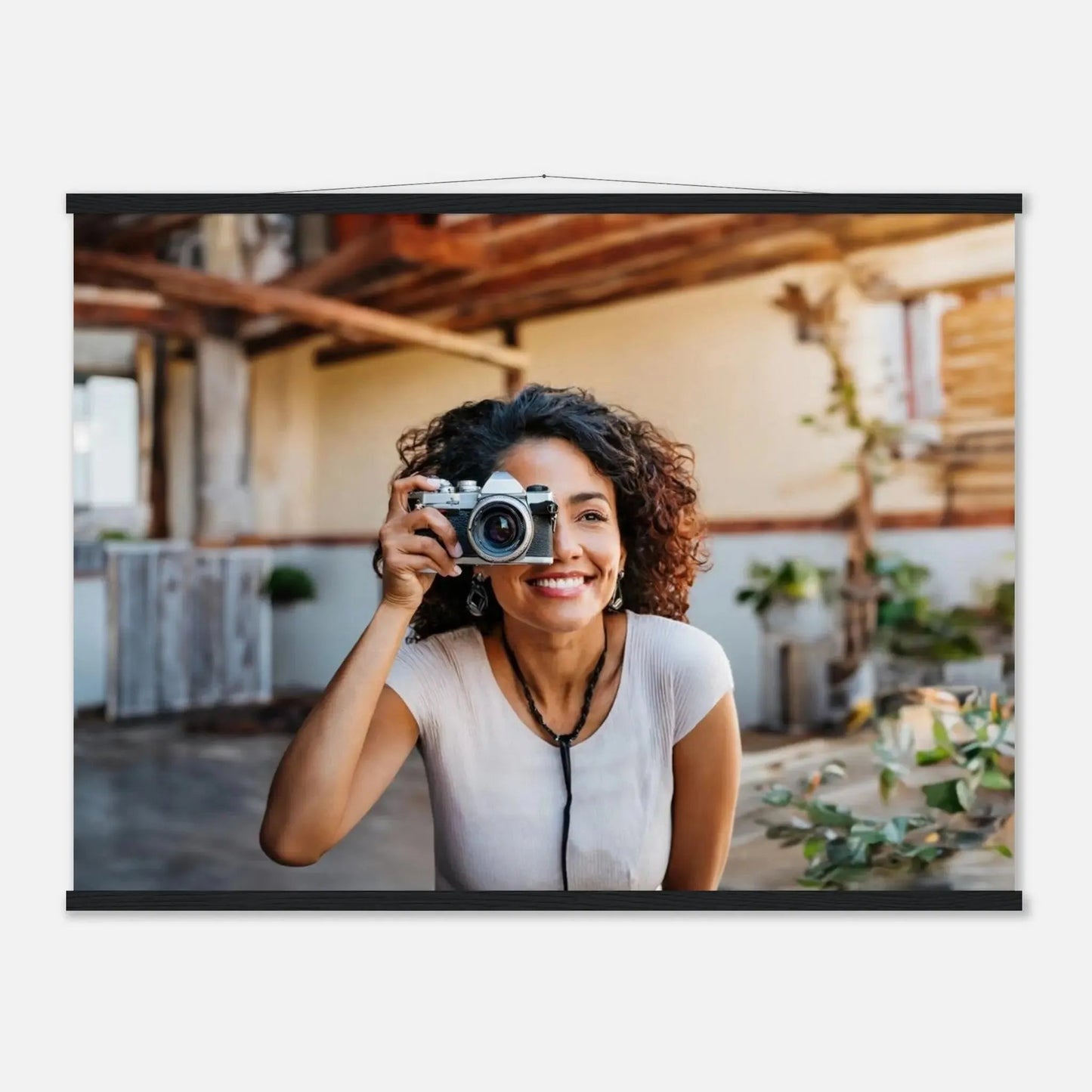 Stimmungsvolle Wandkunst für stilvolle Räume. Individuelles Selbstportrait  mit Holzleisten – Dein Foto als Kunstwerk: für stilvolle Raumgestaltung. Schlicht, elegant und wirkungsvoll.