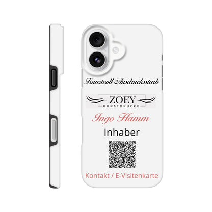 Stimmungsvolle Wandkunst für stilvolle Räume. Hartschalen Phone Case für iPhone – QR-Code Visitenkarte: für stilvolle Raumgestaltung. Schlicht, elegant und wirkungsvoll.